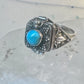 Vintage poison ring turquoise boho size 7.75 sterling silver women girls