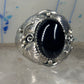 Navajo ring onyx band size 14.75 sterling silver men