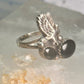 Vintage eagle southwest onyx ring animal band size 5.5 sterling silver women
