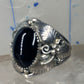 Navajo ring onyx band size 14.75 sterling silver men