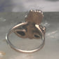 Vintage eagle southwest onyx ring animal band size 5.5 sterling silver women