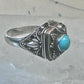Vintage poison ring turquoise boho size 7.75 sterling silver women girls