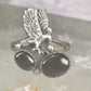 Vintage eagle southwest onyx ring animal band size 5.5 sterling silver women