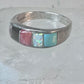 Vintage Zuni ring turquoise  multi gemstone size 9.25 sterling silver women men