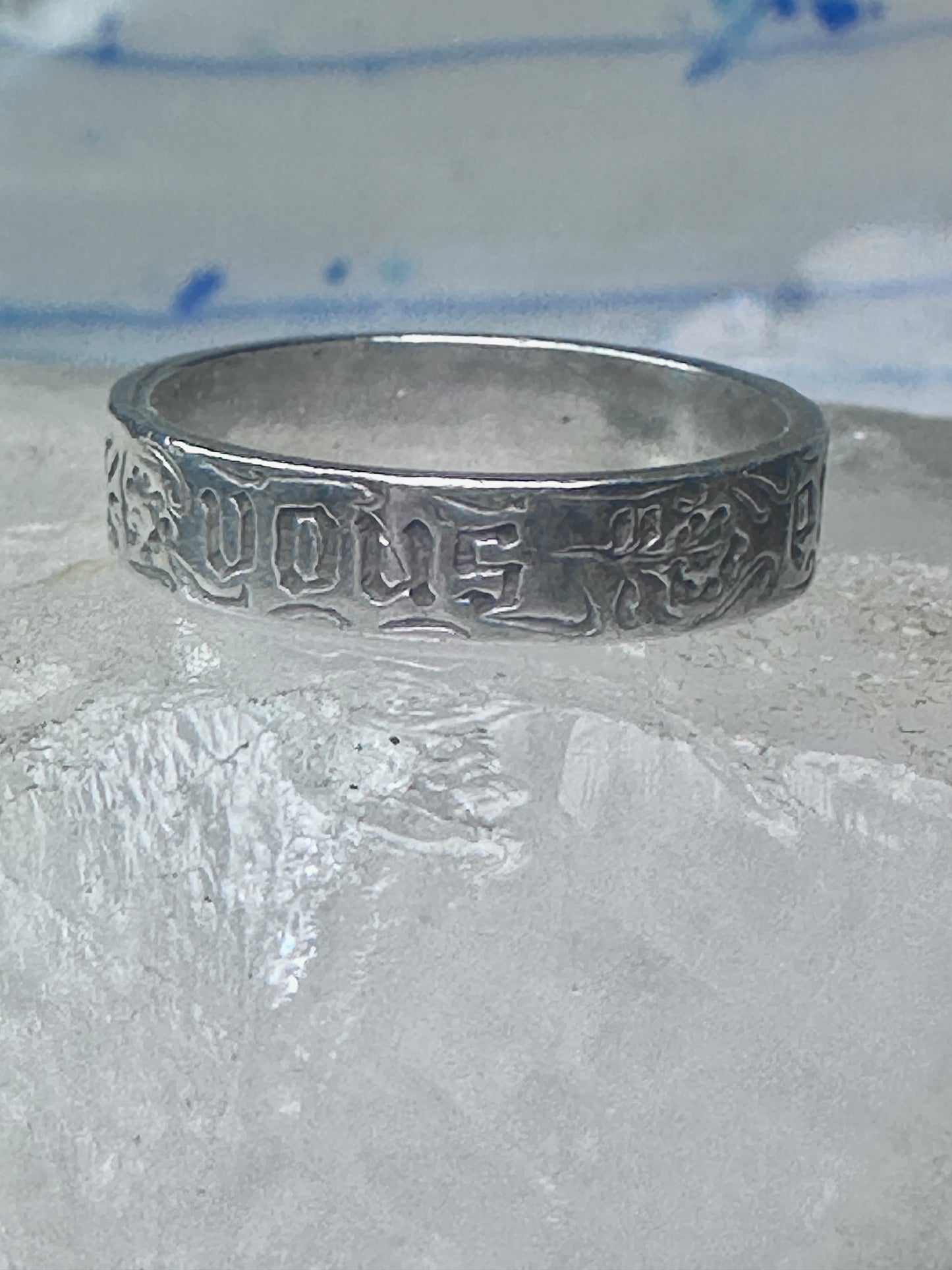 You and No Other Ring vintage love band Valentine size 9.75 sterling silver women girls