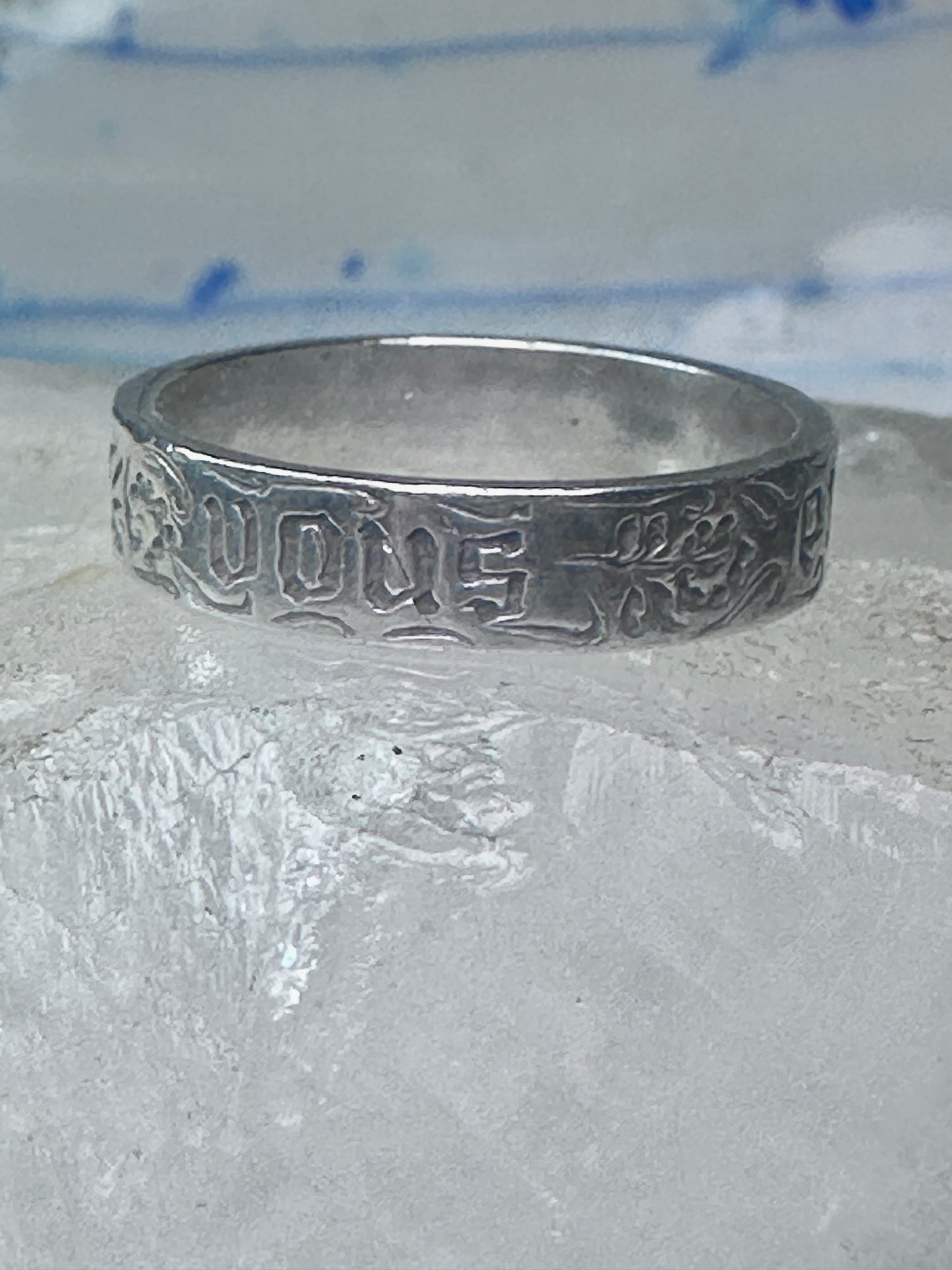 You and No Other Ring vintage love band Valentine size 9.75 sterling silver women girls