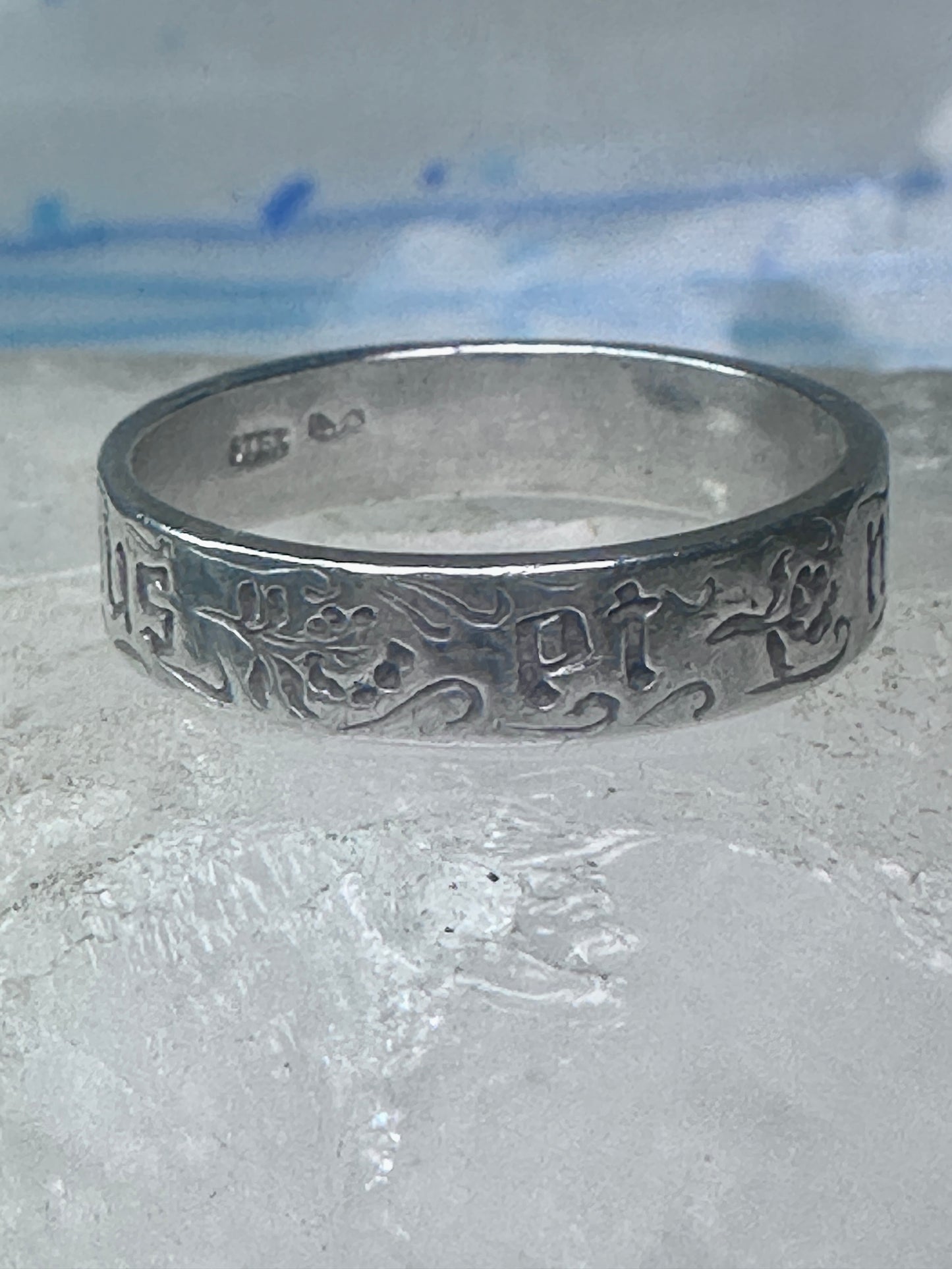 You and No Other Ring vintage love band Valentine size 9.75 sterling silver women girls