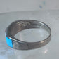 Vintage Zuni ring turquoise  multi gemstone size 9.25 sterling silver women men