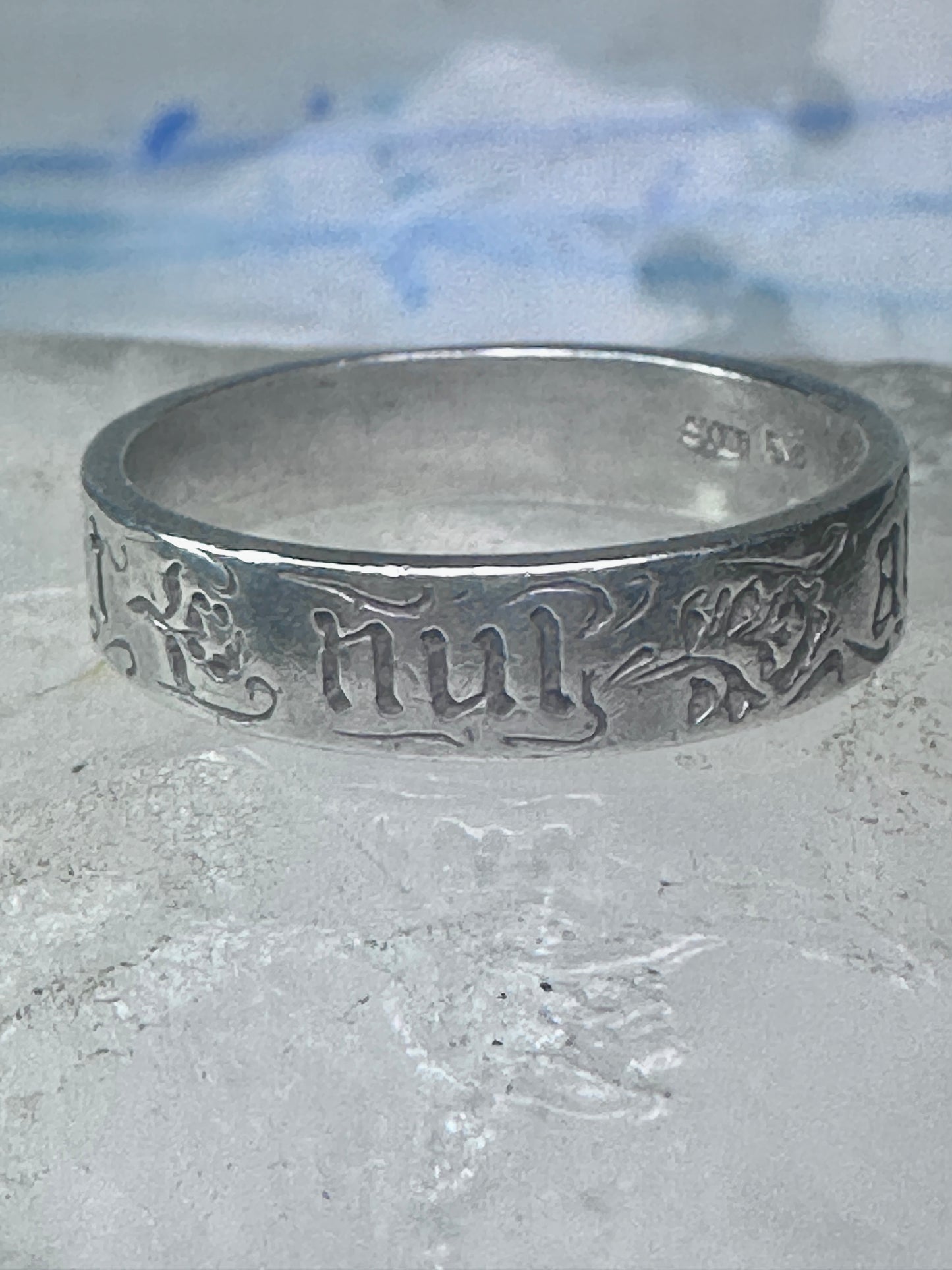 You and No Other Ring vintage love band Valentine size 9.75 sterling silver women girls