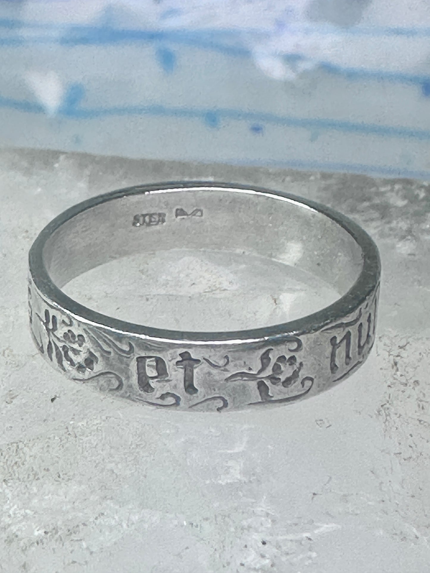 You and No Other Ring vintage love band Valentine size 9.75 sterling silver women girls