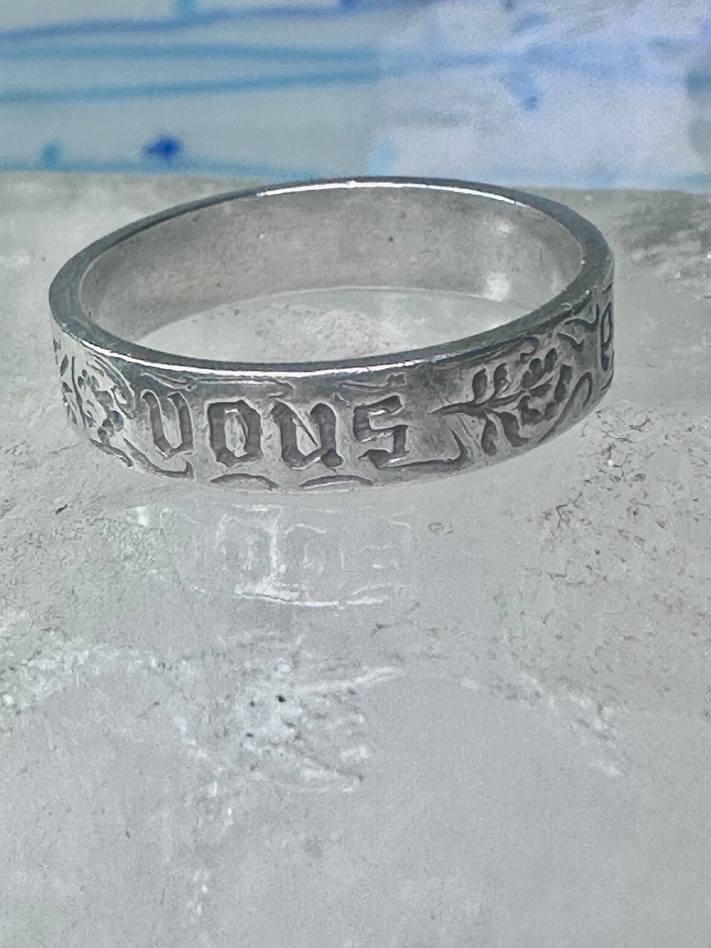You and No Other Ring vintage love band Valentine size 9.75 sterling silver women girls