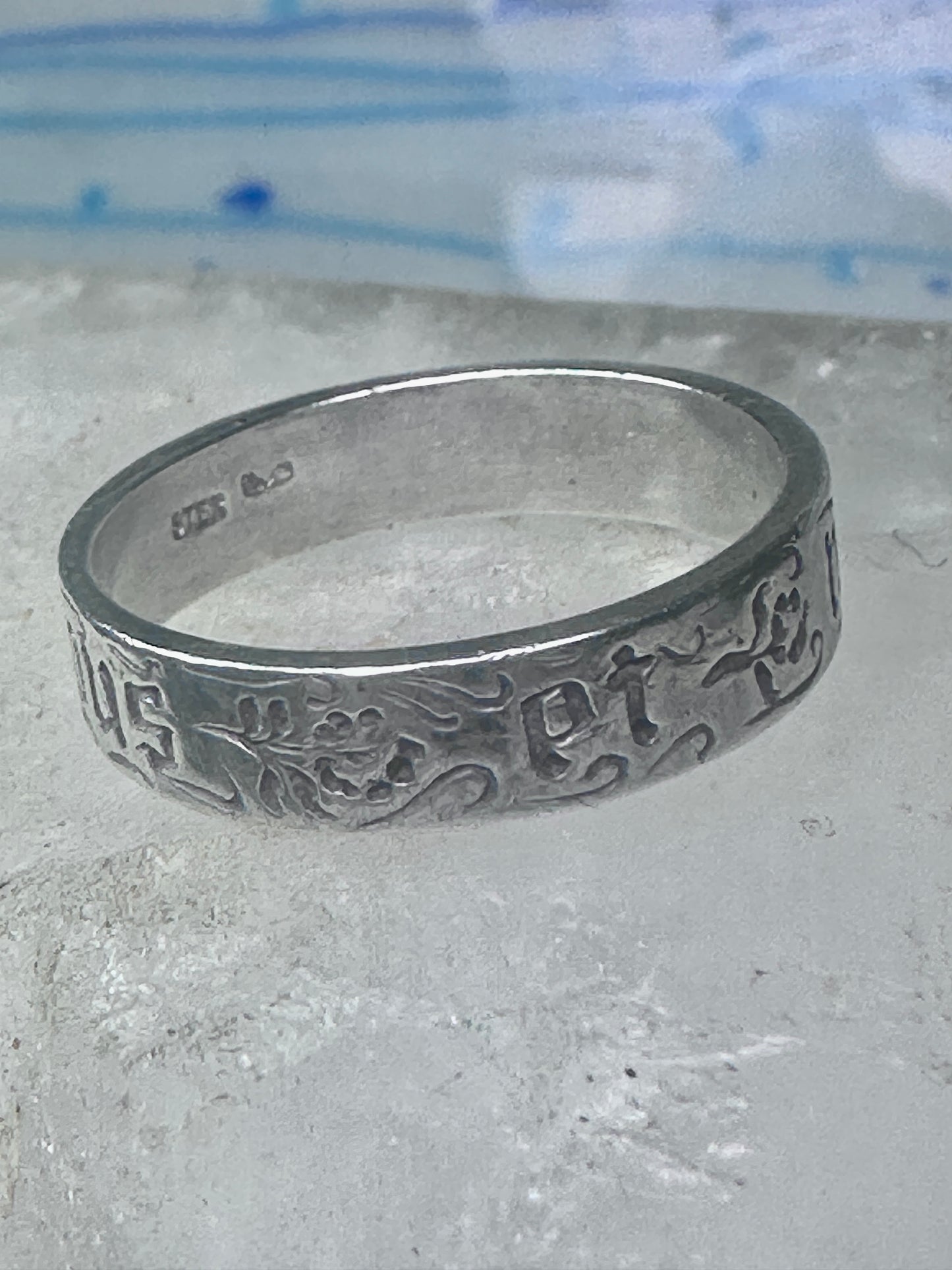 You and No Other Ring vintage love band Valentine size 9.75 sterling silver women girls