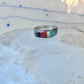 Vintage Zuni ring turquoise  multi gemstone size 9.25 sterling silver women men