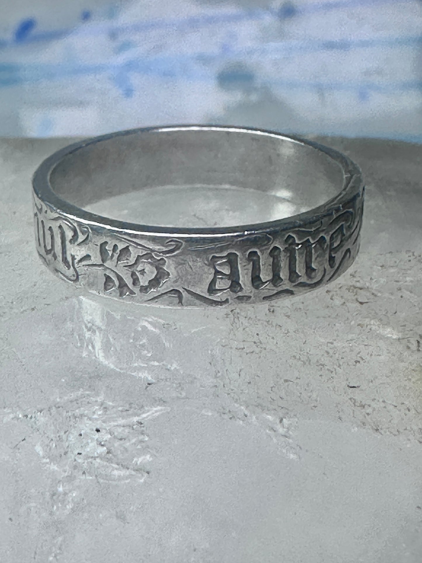 You and No Other Ring vintage love band Valentine size 9.75 sterling silver women girls