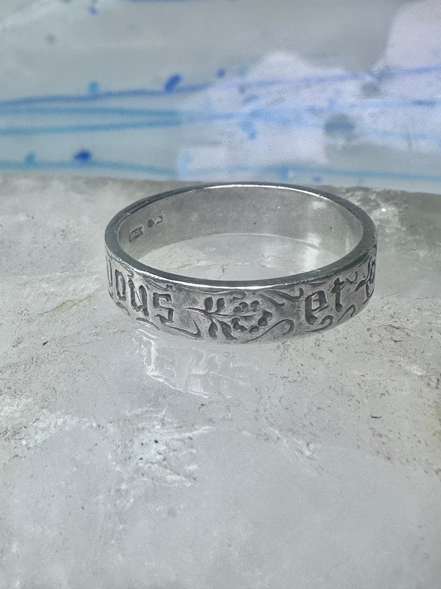 You and No Other Ring vintage love band Valentine size 9.75 sterling silver women girls