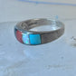 Vintage Zuni ring turquoise  multi gemstone size 9.25 sterling silver women men