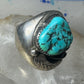 Navajo ring Turquoise heavy band size 10.75 sterling silver women men