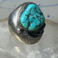 Navajo ring Turquoise heavy band size 10.75 sterling silver women men