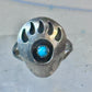 Navajo bear ring size 4.50 sterling silver pinky women girls