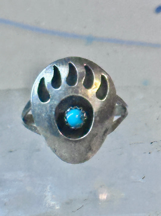 Navajo bear ring size 4.50 sterling silver pinky women girls