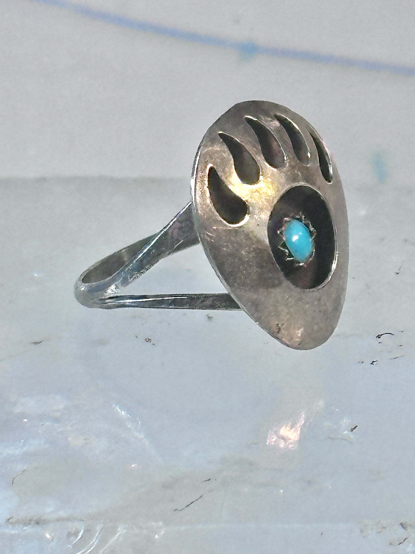 Navajo bear ring size 4.50 sterling silver pinky women girls
