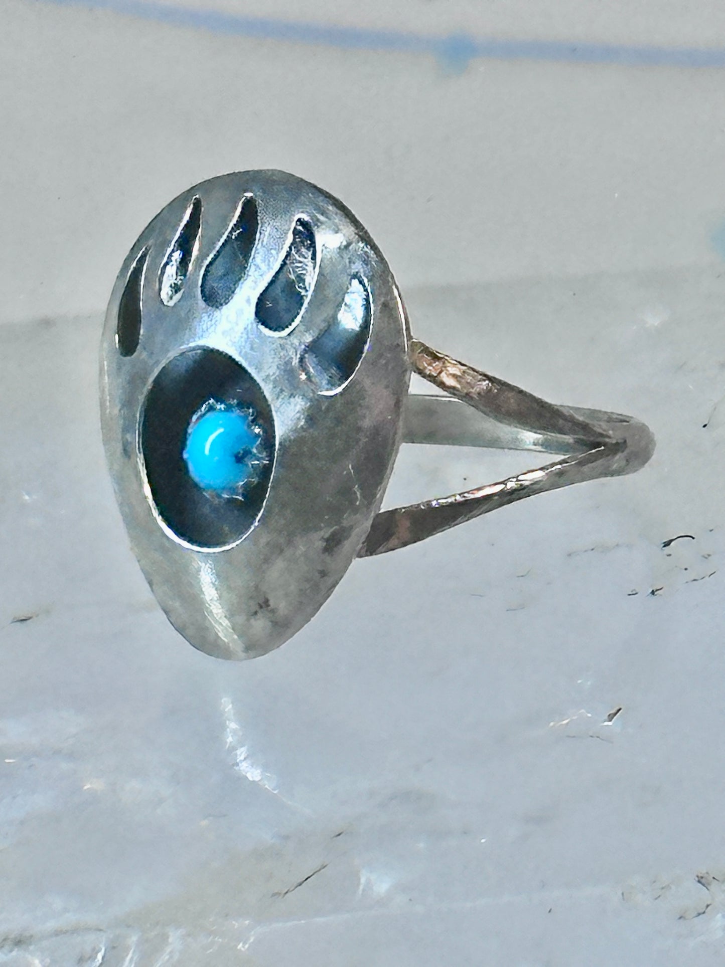 Navajo bear ring size 4.50 sterling silver pinky women girls