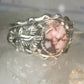 Navajo Eagle ring Wild Horse turquoise size 14.50 sterling silver men signed RB