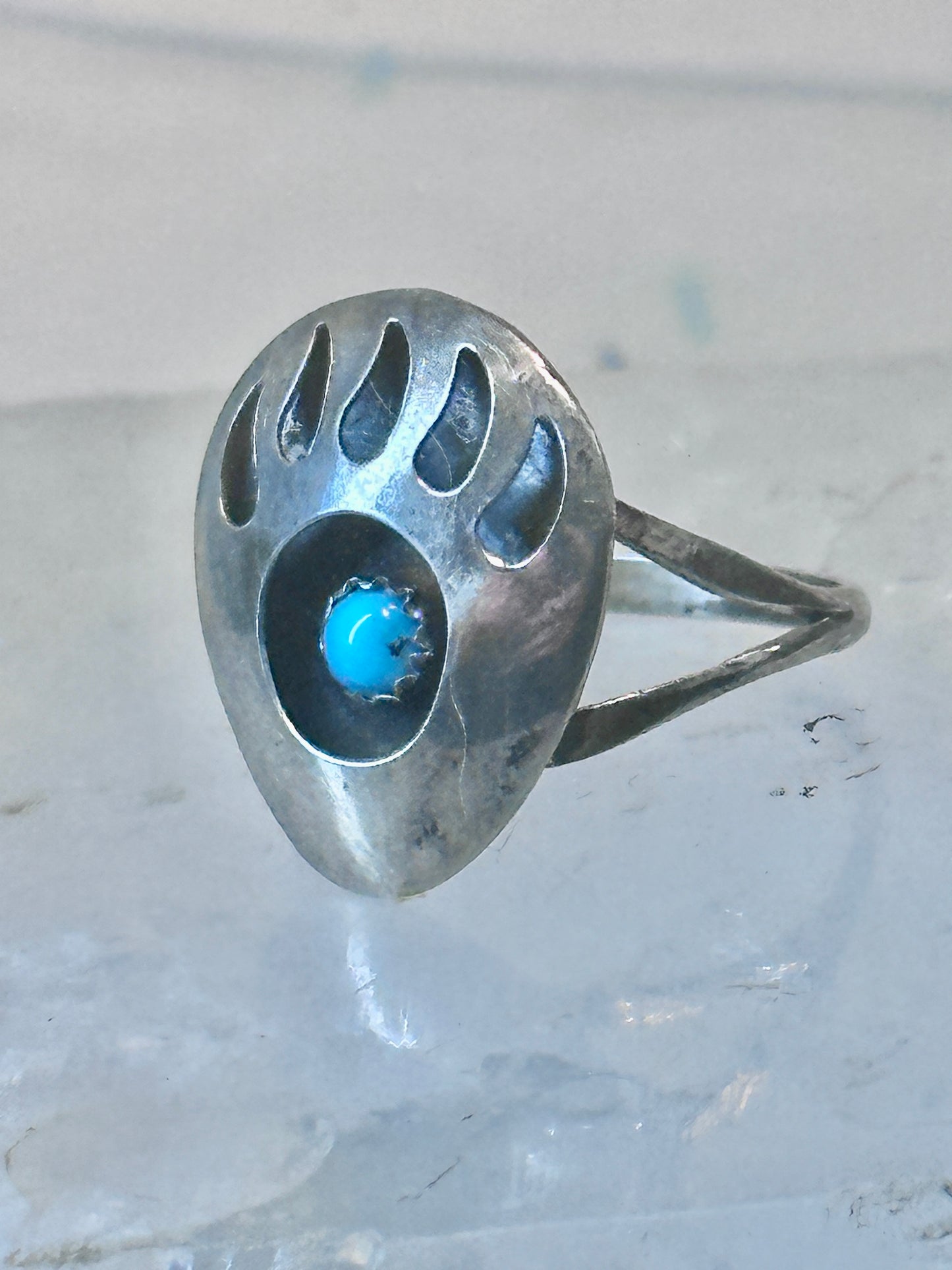 Navajo bear ring size 4.50 sterling silver pinky women girls