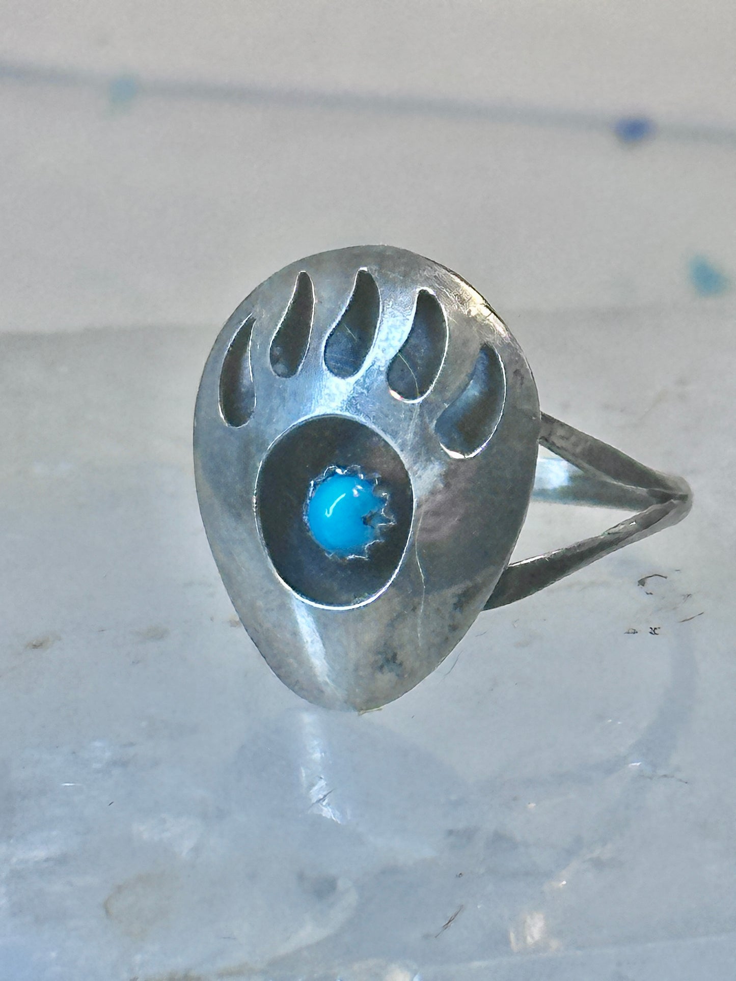 Navajo bear ring size 4.50 sterling silver pinky women girls