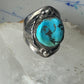 Navajo ring Turquoise heavy band size 10 sterling silver women men