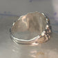 Navajo Eagle ring Wild Horse turquoise size 14.50 sterling silver men signed RB