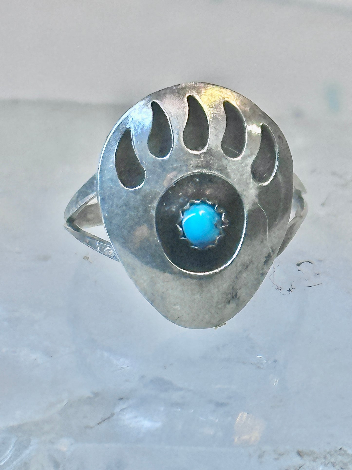 Navajo bear ring size 4.50 sterling silver pinky women girls