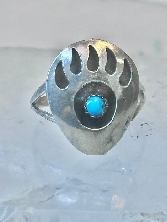 Navajo bear ring size 4.50 sterling silver pinky women girls
