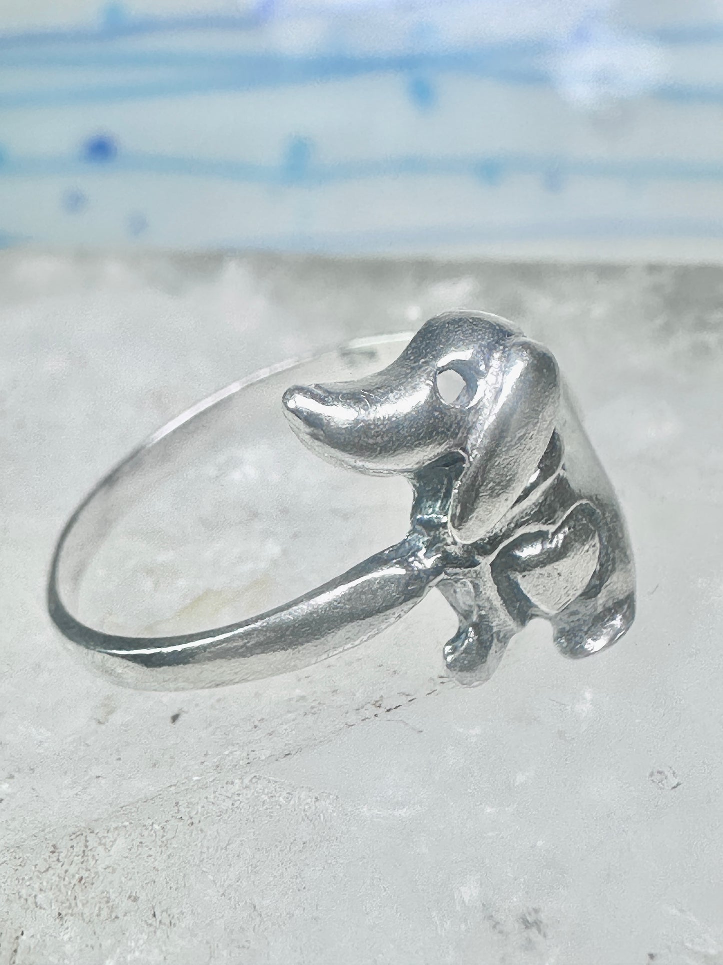 Dachshund Ring vintage mini dachshund heart size 6.75 sterling silver women girls