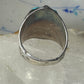 Navajo ring Turquoise heavy band size 10 sterling silver women men