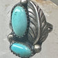 Navajo ring feather turquoise size 5 sterling silver women girls