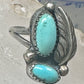 Navajo ring feather turquoise size 5 sterling silver women girls