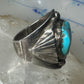 Navajo ring Turquoise heavy band size 10 sterling silver women men