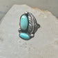 Navajo ring feather turquoise size 5 sterling silver women girls