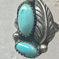 Navajo ring feather turquoise size 5 sterling silver women girls