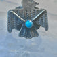 Navajo Phoenix ring thunderbird turquoise size 7 sterling silver pinky women girls