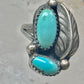 Navajo ring feather turquoise size 5 sterling silver women girls