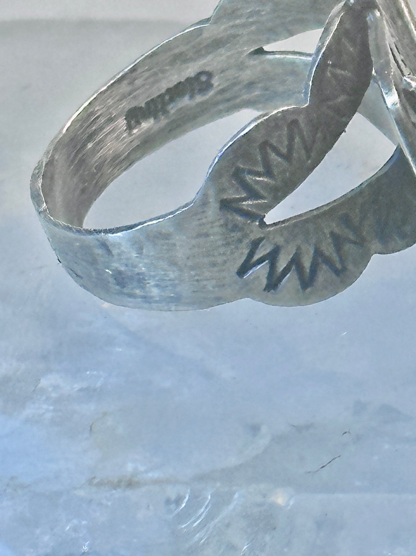 Navajo Phoenix ring thunderbird turquoise size 7 sterling silver pinky women girls