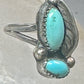 Navajo ring feather turquoise size 5 sterling silver women girls