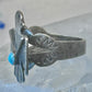 Navajo Phoenix ring thunderbird turquoise size 7 sterling silver pinky women girls