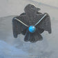 Navajo Phoenix ring thunderbird turquoise size 7 sterling silver pinky women girls
