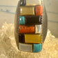 Navajo ring size 10.75 Loloma style cobblestone turquoise Coral  Onyx MOP sterling silver women men