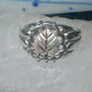 Black Hills Gold Ring leaf band size 7.75 sterling silver women men