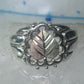 Black Hills Gold Ring leaf band size 7.75 sterling silver women men