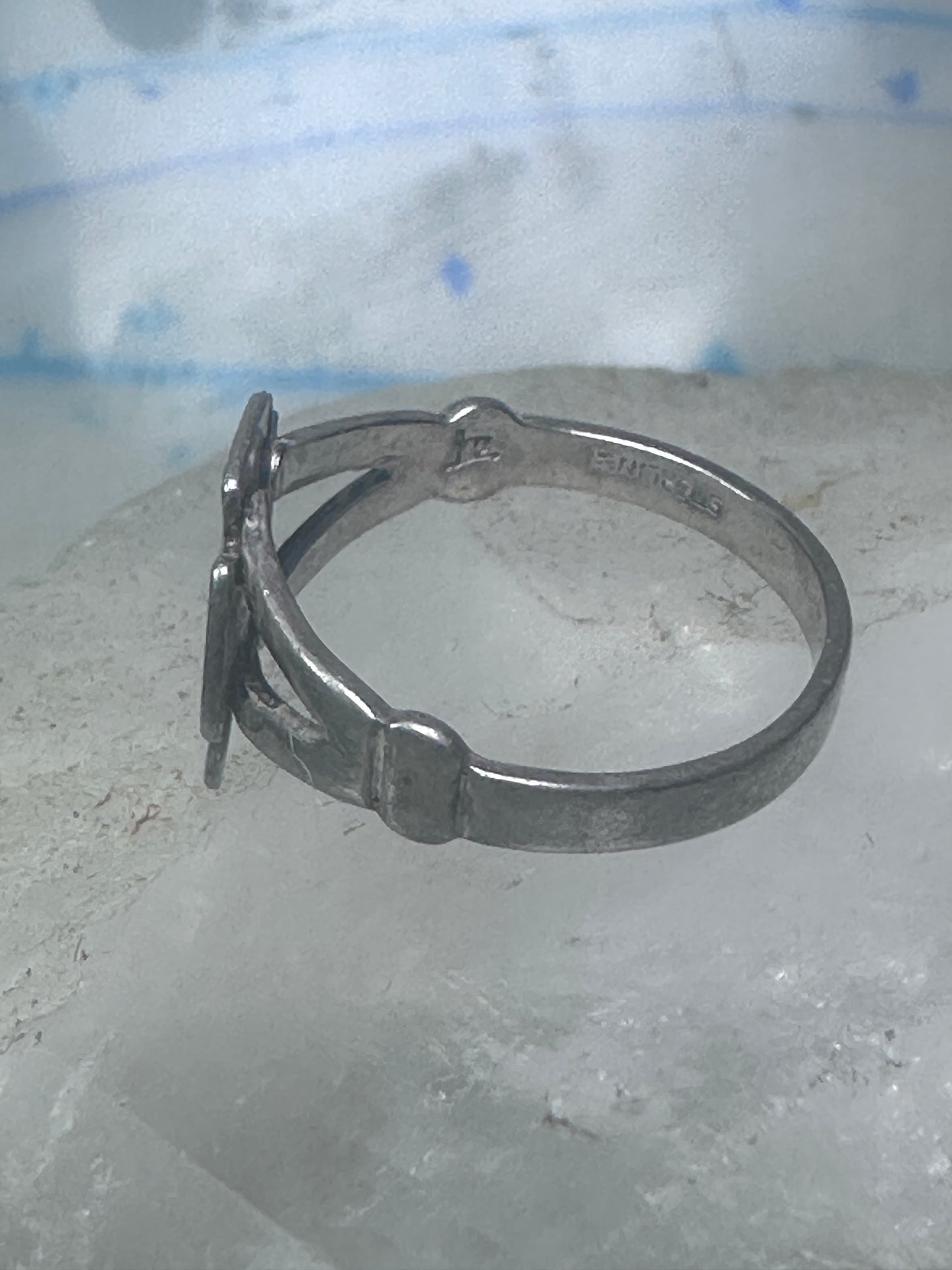 Navajo phoenix Ring Bell trading thunderbird band size 7 sterling silver women girls